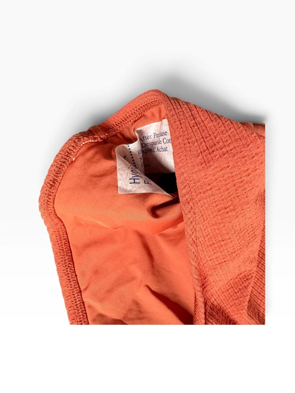 BECCA cut out textured tie back One Piece swimsuit rust orange size M $138 New